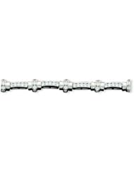 Genuine .925 Sterling Silver Cz Bracelet 22.4 Grams . 100% Satisfaction Guaranteed.