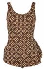 Buy Chocolate Rings One Piece Sarong Front Swimsuit by Shore Shapes Plus Size Swimsuits Plus Size Swimsuit