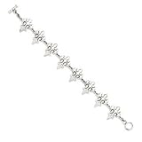 Sterling Silver Gothic Bracelet - 8.5 Inch - Toggle - JewelryWeb