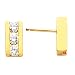 14K White or Yellow Gold Three-Stone Diamond Earrings - 0.50 Ct., 1.00 Ct. or 1.50 Ct. (ALSO AVAILABLE WITH GEMSTONES)