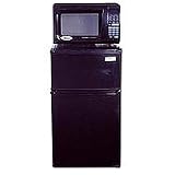 Summit MRF35B 2.9 cu. ft. Top-Freezer Refrigerator with 0.7 cu. ft. Midsized Microwave and Manual Defrost: Black