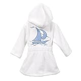 Tropical Hooded Bath Robe in Blue Sail by Elegant baby