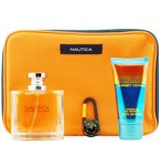 Nautica Sunset Voyage By Nautica For Men. Gift Set ( Eau De Toilette Spray 3.4 Oz + Shower Gel 2.5 Oz + Carabiner + Mini Cooler Bag )