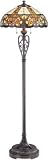 Lite Source C6667 Tryphena Floor Lamp, Antique Brown with Tiffany Shade