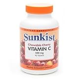 Sunkist Chewable Cherry Vitamin C, 500mg - 90 Tablets