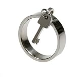 316L Stainless Steel Ring with Dangling Key Charm