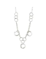Genuine IceCarats Designer Jewelry Gift Sterling Silver Polished & Textured Teardrop Necklace In 18.00 Inch