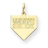 14K Chicago White Sox Small Homeplate Charm