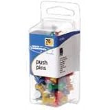 Swingline Work Essentials Jumbo Push Pins, Assorted Colors, 25 Count (S7071759)