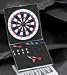 Executive Style Mini Travel or Desk Top Dartboard & Backgammon Set with Pearl Finish Case