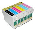 1 Ensemble de 6 NOUVELLE VERSION 6 Haute Capacité 100% Compatible cartouches d'encre pour EPSON Stylus Photo P50 R265 R285 R360 RX560 RX585 PX650 PX660 RX685 PX700W PX710W PX720WD PX730WD PX800FW PX810FW PX820FWD PX830FWD TO801 TO802 TO803 TO804 TO805 TO806 TO807
