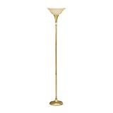 Kirketon Torchiere Floor Lamp in Aged Brass