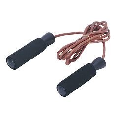 Leather Jump Rope - w/ Foam Handle