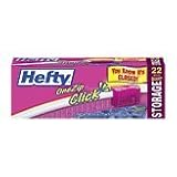 Hefty R81222QT 22 Count 1 Quart One Zip Storage Bags