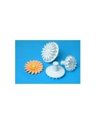 Art and Craft Supply: Plunger Cutters, Veined Sunflower Daisy and Gerbera, 3-Pack - PME