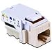 HellermannTyton RJ45FC5E-I Snap-In Connector, Keystone, Category 5e, RJ45, Ivory- Pack of 5