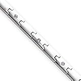 14k White Gold Fancy Bar Diamond Tennis Bracelet - 7 Inch - Box Clasp