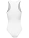 FPT Womens Basic Tank Top Bodysuit WHITE SMALL