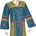 Indian Tunic Caftans Dress Long Sleeve Evening Gown Multicolored Size M (kftn786)
