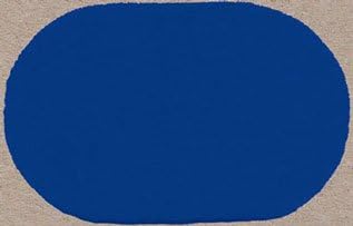 Dollhouse OVAL BATH RUG 4 X 5 DARK BLUE