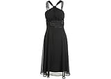 Misses Connected Apparel Black Chiffon Halter Dress