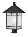 Acclaim 9027BK Artisan Collection 1-Light Post Mount Outdoor Light Fixture, Matte Black