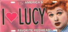 I Love Lucy License Plate - Collector Series - America's Favorite Redhead