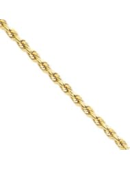 14k Gold 5.5mm D/C Rope with Lobster Clasp Chain 9 Inches
