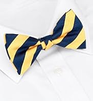 Sartorial Pure Silk Textured Striped Bow Tie