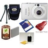 Canon PowerShot SD1000 7.1MP Digital Elph Camera with 3x Optical Zoom (Silver) + 1GBSD Card Accessory Kit