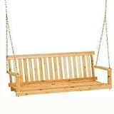 Jack Post Jennings Traditional 4-Foot Swing Seat in Unfinished Solid Fir with Hang Chain