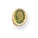 14k 8x6mm Oval Peridot Bezel Pendant