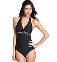 Halterneck Spotted Band Swimsuit