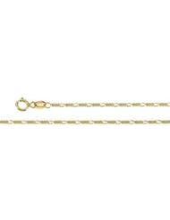 Solid Figaro Chain 14K Gold Yellow Ch8 16 Inch