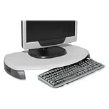 Kantek Products – Monitor Stand/Kybrd Stor., 23″x13-1/4″x3″, Light/Dark Gray – Sold as 1 EA – Monitor stand raises monitor to allow keyboard to be placed underneath to free up desktop space. MDF wood top offers added strength. CRT/LCD stand supports all monitors up to 80 lb. You can also store or dock your notebook computer.