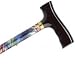 Folding Cane - Abstract. This Walking Stick Cane has push button height adjustment an...