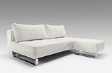 Supremax Deluxe Excess Lounger Sofa White Leather Textile by Innovation