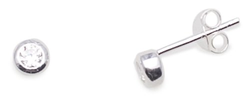 Imagen 1 de Boucles d'Oreilles - ERS-K21102 - Pendientes de mujer de plata con 2 circonitas