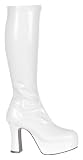 Bottes stretch blanches disco femme