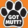 GOT MUTT ? Paw Print Car Magnet