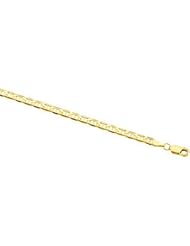 14K Yellow Gold Solid Anchor Chain 18 Inch