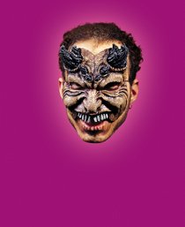Mens Devil Chinless Vinyl Mask(One Size-As Shown)