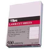 TOPS Laser Cut Sheet Paper, Perforated Every 3 2/3 Inches , 8.5 x 11 Inches, 20 Pound, 500 Sheets, White,