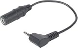 2.5mm 4C Right Angle Plug to 3.5mm Stereo Jack Adapter 6