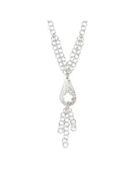 Genuine IceCarats Designer Jewelry Gift Sterling Silver Polished & Textured Circles Drop Necklace In 18.00 Inch