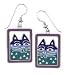 Clearly Charming Dina Teal Drop Earrings by Laurel Burch ( cat jewelry, kitten, kitty, feline, animal)