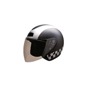 HCI Helmets - Open Face Motorcycle Helmets Scooter Helmet 20MattChecker