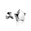 316L Surgical Steel Star for Internally Threaded Dermal Anchors - 16 Gauge Thread Requirements (1.2mm Threading) - Sold as a Pair