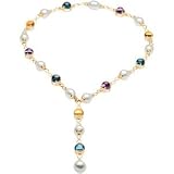 14K Yellow Gold Paspaley South Sea Cultured Pearl, Amethyst, Citrine and Topaz Necklace