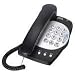 jWIN JTP330BLK Big Button Corded Phone with Flashing Ringer Light, Music on Hold (Black)